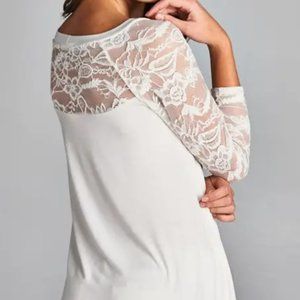 Women's Lace Top Off White NEW